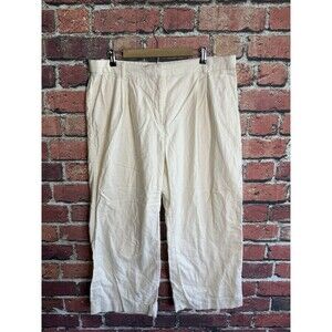 Abercrombie & Fitch Womens Ivory Wide Leg Pants Size XL Short